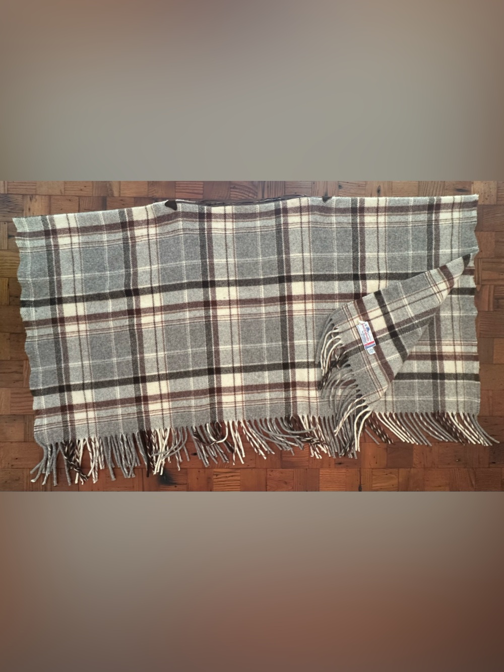 PENDLETON Knockabouts Heritage Tartan Wool Plaid Poncho Convertible Blanket vtg - Picture 9 of 15